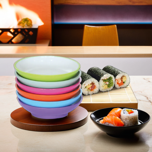 Ensemble préféré de l'industrie alimentaire Bol et tasse à sushi en mélamine de 5 pouces Options de couleur personnalisées disponibles - Product Image 1
