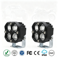 Luces LED Cuadradas JHS Spotlight de 3 Pulgadas y 40W para Motocicleta, Camioneta, SUV, UTV, Luces Auxiliares de Conducción Todoterreno