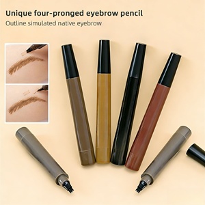 Lápiz de Cejas de Cuatro Puntas, Resistente al Agua, Color Negro y Marrón, para Delineado Fino y Duradero - Product Image 2