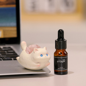 Ornement en cristal de chat mignon, chaton de dessin animé en résine, décoration de maison, décoration de bureau, collection, cadeau - Product Image 4