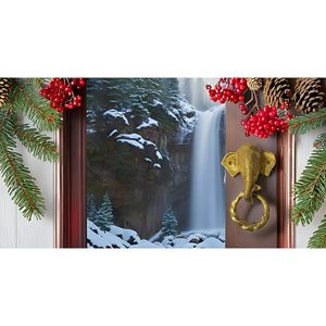 PARIJAT Artisanat Grand heurtoir de porte en laiton Ganesha et poignée de tiroir Quincaillerie Tuskar pour la décoration intérieure - Product Image 6