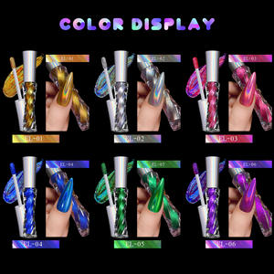 Liquide Laser Poudre Chrome Nail Gel 2.6g Liquide Métallique Effet Miroir <span class=keywords><strong>Vernis</strong></span> <span class=keywords><strong>Semi</strong></span>-<span class=keywords><strong>permanent</strong></span> Sans Poussière Gel Manucure Matériel - Product Image 5