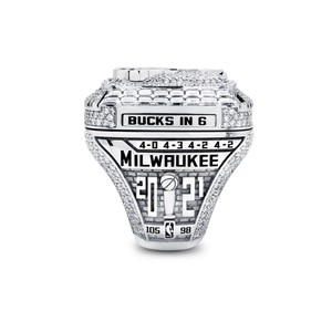 Anillo de Campeonato de los Milwaukee Bucks, Anillo Grande de Aleación, Joyería Masculina, Regalo Coleccionable - Product Image 2