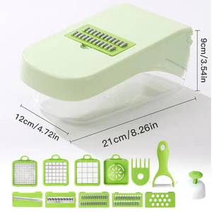 Wholesale Multifunctional <b>Vegetable</b> Hand Plastic Food Cutter Steel Veggie Container Kitchen Gadgets Onion Slicing - Product Image 3