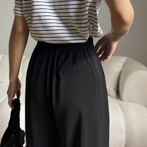 Pantalons Harem pour femmes, nouvelle mode OEM, respirants, taille élastique, couleur unie, en laine peignée, décontractés - Product Image 5