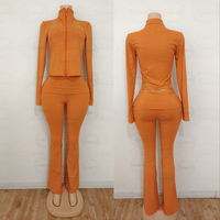 Ensemble de survêtement 3 pièces Y2K pour femme avec logo personnalisé, veste zippée et legging de sport pour l'automne-hiver