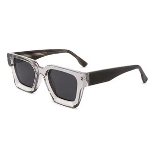 Occhiali da Sole da <span class=keywords><strong>Uomo</strong></span> 2026 Polarizzati Personalizzabili con Logo, Montatura Spessa, Lusso Personalizzato, in Acetato, Piccoli Quadrati - Product Image 1