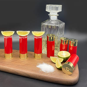 Vasos de Chupito de Plástico Rojo de Alta Calidad con Forma de Cartucho de Escopeta Calibre 12 para Fiestas, Bodas y Bares - Product Image 3