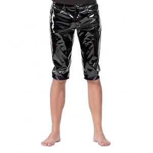 Shorts en PU pour hommes sous-vêtements sexy en cuir verni brillant shorts pour hommes bar discothèque scène spectacle <span class=keywords><strong>tenue</strong></span> pantalon en cuir - Product Image 3