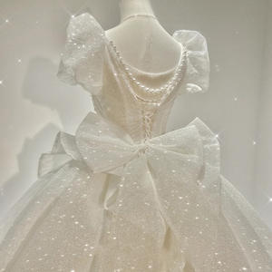 Guangzhou Auyan 2024 nouvelle <span class=keywords><strong>mariée</strong></span> fil principal traînant Sen femmes enceintes rétro Simple Ld <span class=keywords><strong>robe</strong></span> <span class=keywords><strong>de</strong></span> <span class=keywords><strong>mariée</strong></span> blanche pour mariage formel - Product Image 6