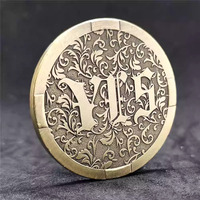 Pièces commémoratives personnalisées Meijia en alliage de zinc 3D, gravées double face, plaquées or et argent antique, pour souvenirs et récompenses