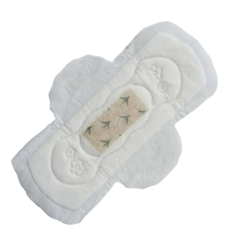 Healthy and comfortable soft non woven tea polyphenol chip ladies sanitary napkin pad