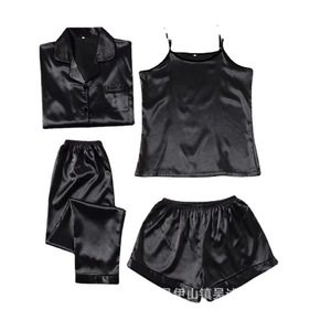 Conjunto de lencería tipo camisola para mujer, estilo europeo y americano, moderno, conjunto de cuatro piezas delgadas, adecuado para el comercio transfronterizo. - Product Image 5