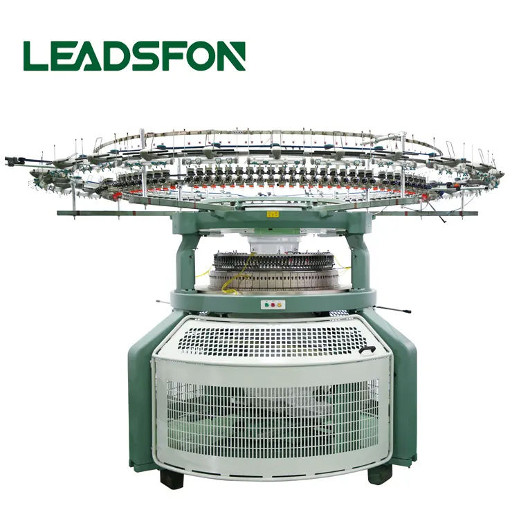 Leadsfon Fabric Making Machinery Double Cylinder Double Jersey Circular Knitting Machines