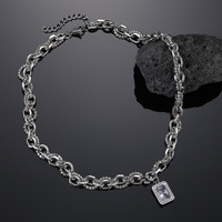 Chaîne de clavicule hip-hop personnalisée en acier inoxydable collier de chandail pour hommes conception de niche pour femmes chaîne de chandail de haute qualité à la mode