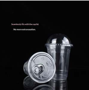 Vasos de PET personalizados al por mayor, totalmente transparentes, para bebidas frías, café helado y té de burbujas, con tapas, para dulces y basura. - Product Image 4