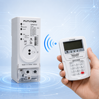 Compteur d'énergie prépayé monophasé STS Futurise QPM16-D sur rail DIN avec communication RF/PLC, type PLC CIU/UIU, précision 1.0, analogique et numérique