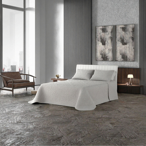 Cubrecama <span class=keywords><strong>Victorio</strong></span> & Lucchino Floral 3D Termosellado de Poliéster Modelo Arianna (Gris 150 cm) - Product Image 6