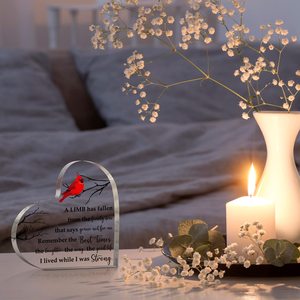 Cristallo acrilico vetro cuore regalo commemorativo regalo di festa per la perdita della persona amata decorazione della memoria della tavola regalo in difficoltà - Product Image 4