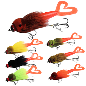 Señuelo Blando de 21cm 40g y 22cm 82g, Tipo Rata Acuática Biónica con Pelo de Ciervo, Señuelo de Rata <span class=keywords><strong>para</strong></span> Pesca en Aguas Profundas, <span class=keywords><strong>Cebo</strong></span> Artificial de Pesca con Cola de Horquilla - Product Image 1