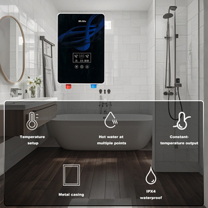 Le moins cher <span class=keywords><strong>prix</strong></span> montage mural bonne qualité geyser thermostat ABS plastique pour maison pour salle de bain <span class=keywords><strong>chauffe</strong></span>-<span class=keywords><strong>eau</strong></span> électrique sans réservoir - Product Image 2