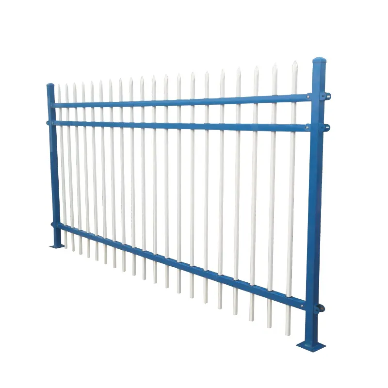 Recinzione di palizzata di sicurezza residenziale in acciaio di alta qualità recinzione curva in metallo picchetti portatili recinzione del sito in ferro battuto