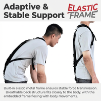 Exosquelette de soutien lombaire et dorsal flexible avec cadre élastique, support ergonomique pour le levage, le pliage et la réduction de la fatigue au travail