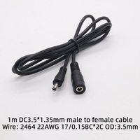 En stock – Câble d'extension d'alimentation Yigao DC 3.5 1.35mm Mâle-Femelle, 22AWG, gaine PVC, cuivre nu, basse tension 5V, usage industriel