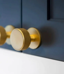 Brass Knurled knobs lối đi nội thất cửa xi lanh ống satin Brass Tủ tay nắm cửa tay nắm cửa xử lý khóa Knob Set - Product Image 2