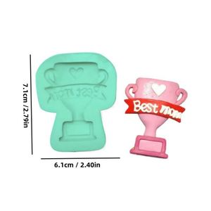 Moule à gâteau en silicone série Fête des Mères pour la cuisson de bonbons et de chocolats, résistant au four, décoration de bord de gâteau d'anniversaire, qualité alimentaire - Product Image 3