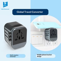 Adaptateur de Voyage Universel Portable USB Type C Prise Rétractable Compacte Multi-Régions 5 Ports 12W Indispensable pour les Voyages