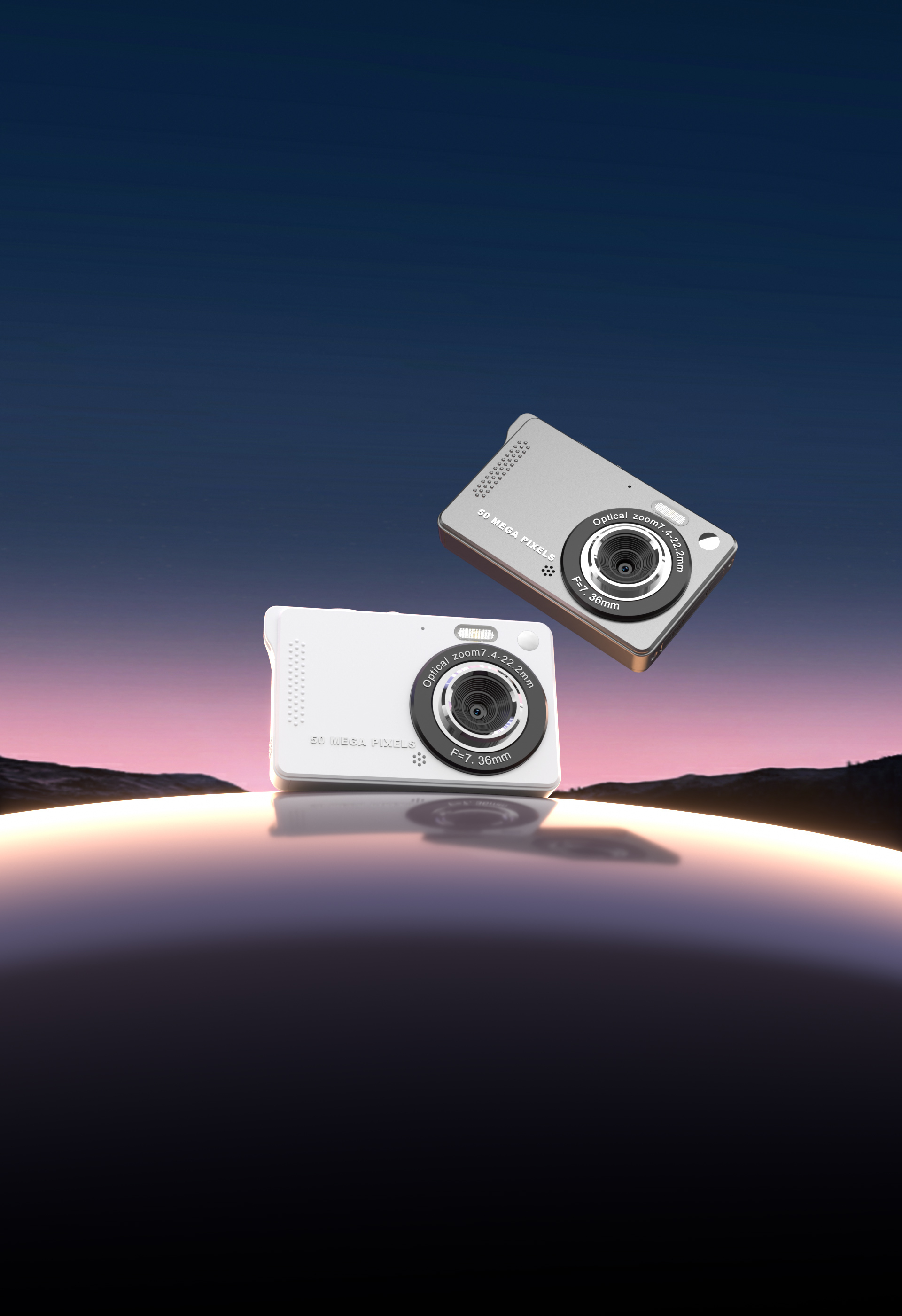 M08 Digital Camera - 50MP Compact Travel Zoom Camera with 1080P HD 