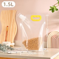 Miaowadi En stock 1L 2L 3L 5L Sachet plastique PET Doypack transparent avec bec verseur pour liquides, boissons, aliments, riz et céréales