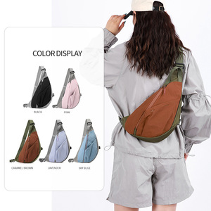 Custom Unisex Portable Travel Daypack Lightweight Phone <b>Pouch</b> Shoulder Bags Durable Chest Crossbody Bag for Outdoor Cycling - Product Image 1