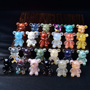 Ornements d'ours sans visage en cristal naturel, blanc, jaune, violet, pour la décoration de la maison, du salon, du bureau, pour enfants - Product Image 4