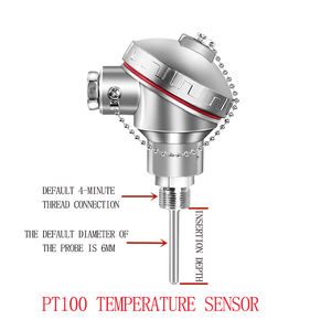เครื่องส่งสัญญาณแบบบูรณาการหัววัดความต้านทานความร้อนแพลตตินัมหุ้มเกราะเซ็นเซอร์วัดอุณหภูมิ Pt100ได้อย่างแม่นยำ - Product Image 1