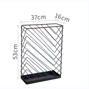 Supporto per ombrellone <span class=keywords><strong>rettangolare</strong></span> multifunzionale in filo metallico nero all'ingrosso per la decorazione domestica - Product Image 1