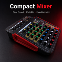 Console de mixage audio DJ analogique 6 canaux avec effets intégrés et USB/Bluetooth pour performances live, karaoké, studio d'enregistrement