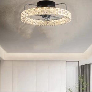 Nouvel arrivage Cacher le ventilateur 3 couleurs changeantes lumière LED lumineuse éclairage en verre pour salon salle à manger lampe d'intérieur - Product Image 3