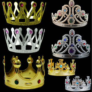 อุปกรณ์ประกอบฉากฮาโลวีน,มงกุฎกษัตริย์สำหรับเด็กผู้ใหญ่มกุฎราชกุมารราชินีเจ้าหญิงสำหรับงานเลี้ยงโชว์ - Product Image 1