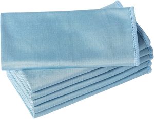 Paño de limpieza de vidrio de microfibra, sin pelusa limpia rápidamente ventanas, gafas, parabrisas, espejos y acero inoxidable, azul - Product Image 2