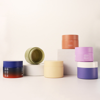Pot en verre givré pour crème cosmétique pour les yeux avec couvercle blanc, logo personnalisé, 5g, 15g, 30g, 50g, 100g, 200g, 1 oz, 2 oz, 4 oz, pour crème pour le visage
