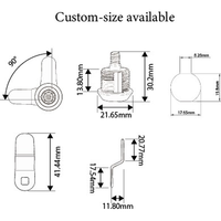 Serrure d'urgence à clé ronde pour coffre-fort domestique, 2 clés tubulaires, cylindre de remplacement pour serrure à came avec kit de montage