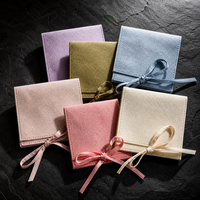 Kantong Perhiasan Mikrofiber Suede Tali Serut Tas Hadiah Kalung Anting Cincin Kantong Penyimpanan Souvenir Pernikahan MOQ 1 PC Pengiriman Cepat