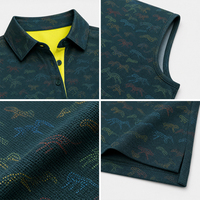 Polo de golf sans manches personnalisé pour femme, imprimé intégral, séchage rapide, respirant, col classique, haut de sport sans manches pour femme, vêtements de golf
