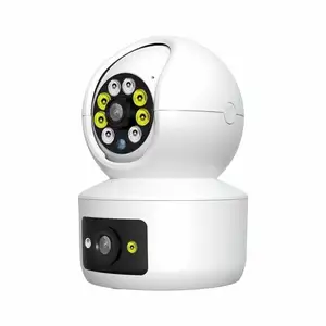 2K 4MP камера для помещений с двойным объективом Wi-Fi Беспроводная система безопасности ночного видения камера видеонаблюдения
