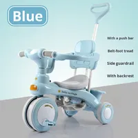 Tricycle en plastique pour tout-petits Mishore modèle 531, vente en gros d'usine, pour les enfants de 18 mois à 5 ans, poignée de poussée rotative et réglable