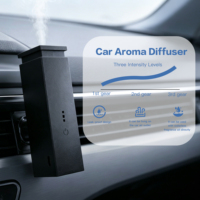 Diffuseur d'arômes portable USB en plastique à technologie avancée pour voiture, diffuseur d'arômes sans eau à capteur de vibration, garantie 1 an (version française)