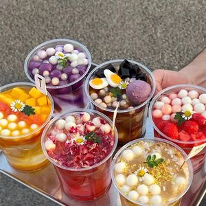 ชามสลัดพร้อมฝาโดมพลาสติกใส PET ขนาด117มม. ใช้ซ้ำได้12/16/24ออนซ์ขนม/นมช็อคโกแลตสำหรับจัดเก็บอาหารสำเร็จรูป - Product Image 3