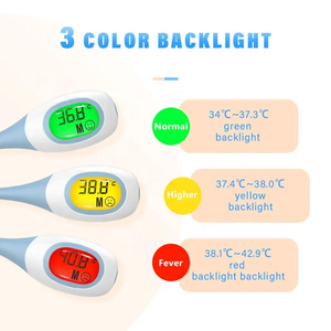 8S Exato Corpo <span class=keywords><strong>Rectal</strong></span> Oral Digital Termômetro para Bebê com Febre Alarme e Grande Display - Product Image 6